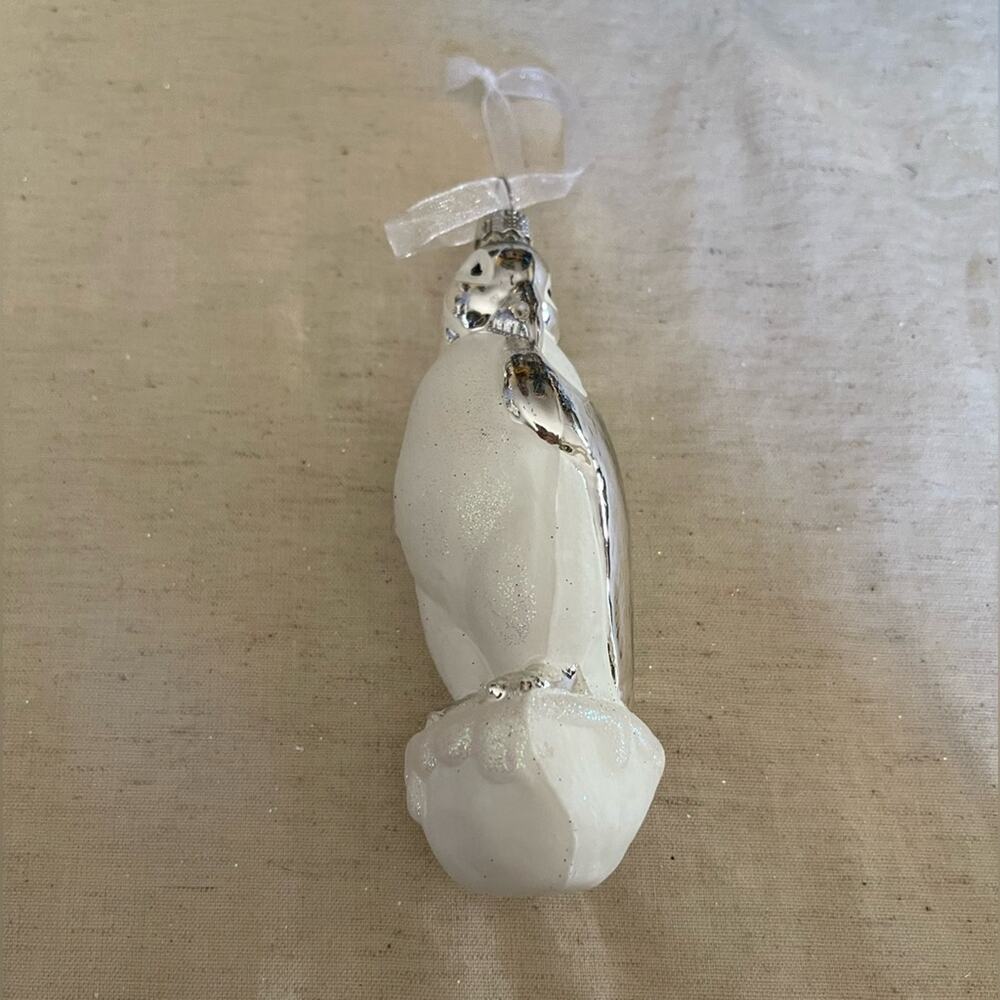 Penguin blown glass Christmas Ornament